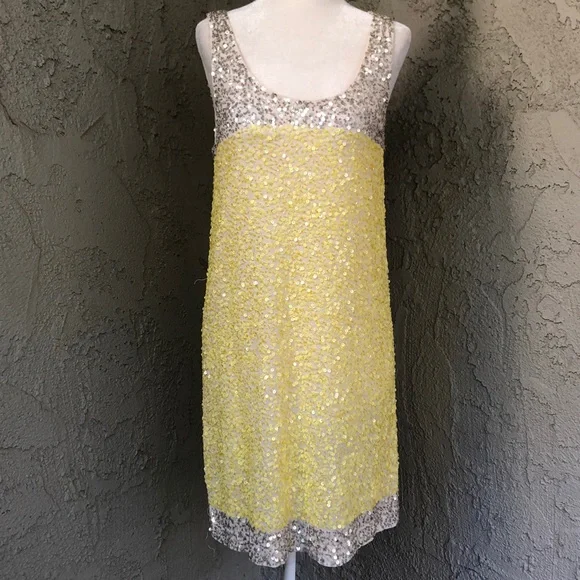yellow sequin dress french connection French Connection Beaded Yellow Cocktail Dress Size 2 is available for  purchase on au PAY Market - Imported Goods Online Store Co.Ltd. | au PAY  Market